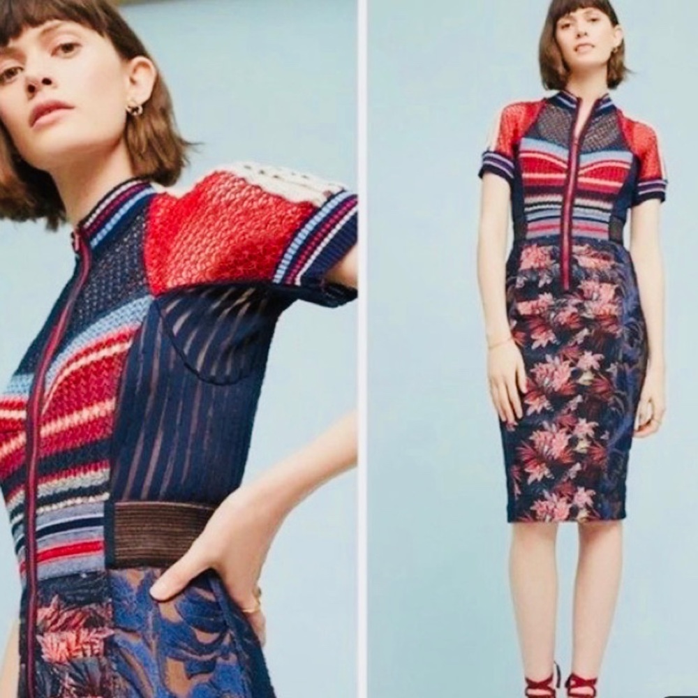 Byron Lars Beauty Mark Jewel Jacquard dress